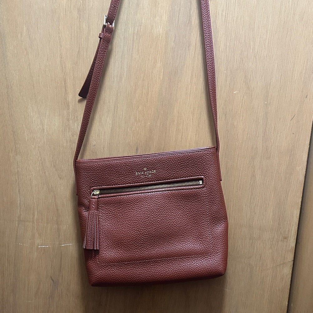 Kate Spade Tan Crossbody Bag with Tassel